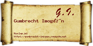 Gumbrecht Imogén névjegykártya
